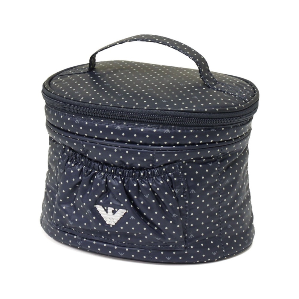 Emporio Armani Baby Bag RARE It’s Navy and White Polka Dot new w box and dusty